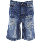 Ankor East - Men's Heavy Rips Denim Shorts - Cloud Blue - V.I.M. - 1