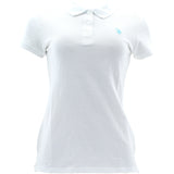 Us Polo Assn. - Women's Short Sleeve Solid Polo - White/Blue - V.I.M.