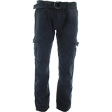 Imperious - Men's Belted Cargo Pants - Navy - V.I.M. - 1