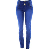 Risque - Women's 3 Button Braid Yolk Sandbalst pants - Royal - V.I.M. - 1