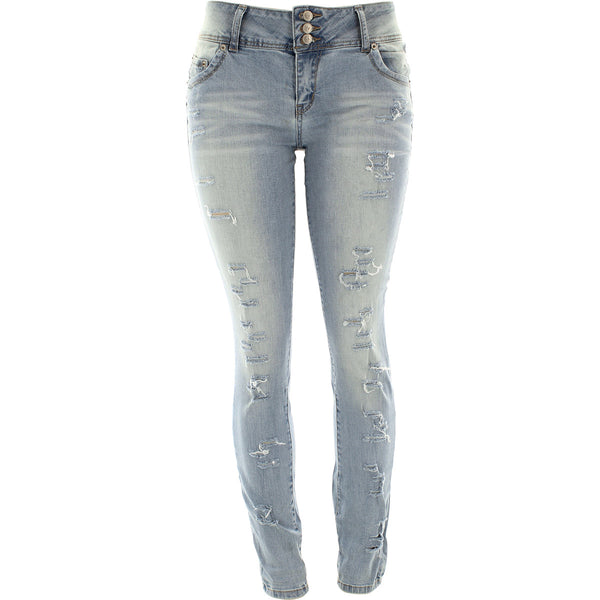 High Way - Women's Rips All Over 3 Button pants - Light - V.I.M. - 1