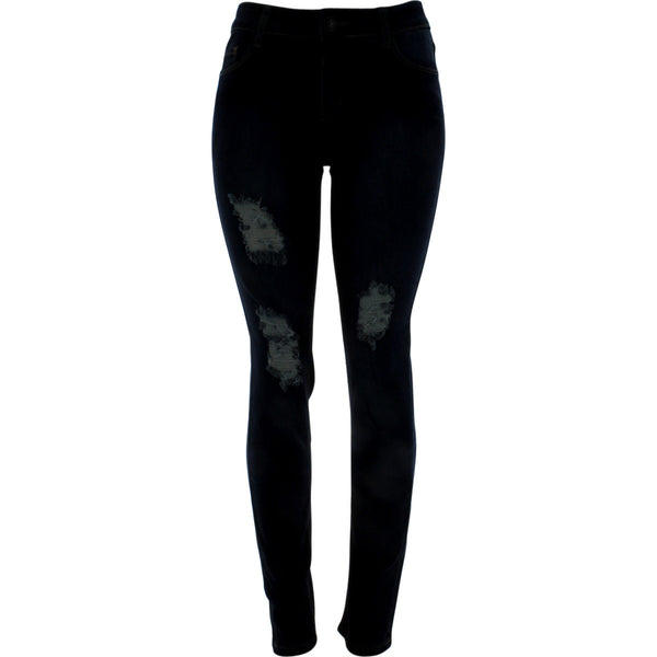 Risque - Women's Rips Knee Skinny pants - Medium Blue - V.I.M. - 1