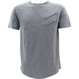 Azazel - Men's 2 Zip With Rips Shoulder T-Shirts - Light Grey - V.I.M. - 1