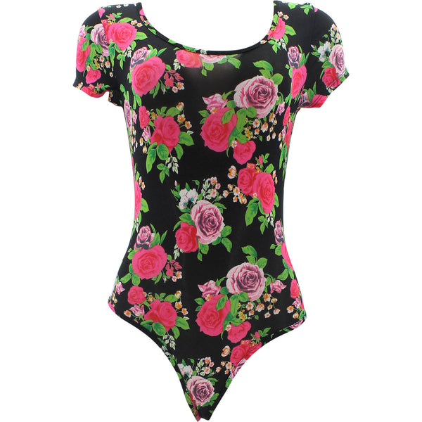 Paper Moon - Women's Floral Seethrough Bodysuits - Black - V.I.M. - 1