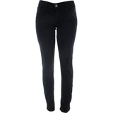 Azazel - Women's Basic 5 Pockets Stretch With Pu Tab Jeans - Black - V.I.M. - 1