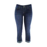 Y.M.I. - Women's Basic Crop Capri - Dark/Blue  - V.I.M. - 1