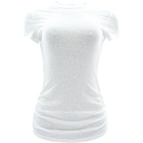 Paper Moon - Women's Rayon Turtle Neck Scallop Shirts - Ivory - V.I.M.