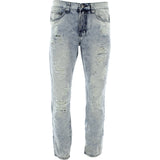 Bleecker Mercer - Men's Acid Wash Rips Heavy pants- Light Blue - V.I.M. - 1
