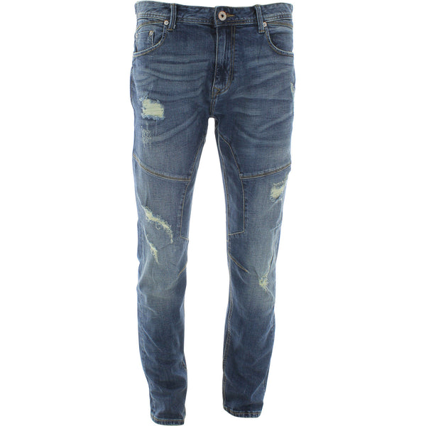 American Legacy - Men's Rips And Repair Jeans - Indigo - V.I.M. - 1
