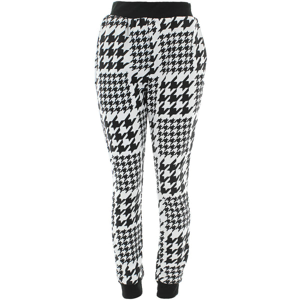 Kayden K - Women's Houndstooth Joggers - Black/White - V.I.M. - 2