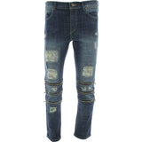 Focus - Men's Zip Knee Destroyed pants - Vintage - V.I.M. - 1