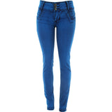 Risque - Women's 3 Button Bck Stitches pants - Teal - V.I.M. - 1