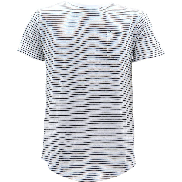 Kayden K - Men's Stripe Side Zipper Shirts - White/Black - V.I.M. - 1