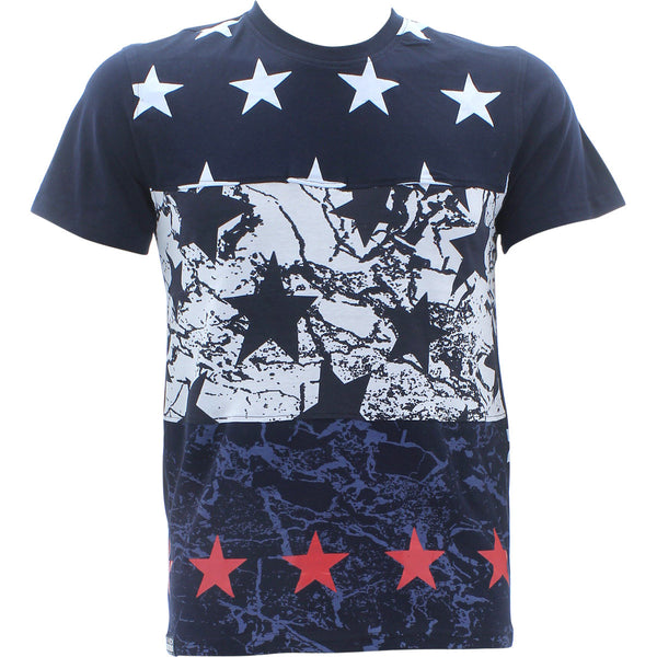 Switch Remarkable - Men's Star Marble Print T-Shirts - Navy - V.I.M. - 1