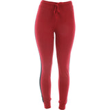 Ambiance - Women's F.Terry Side Stripe Joggers - Red/Black - V.I.M. - 1