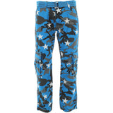 Focus - Men's Camo Belted Star Cargo Pants - Blue - V.I.M. - 1
