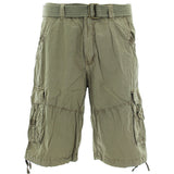 S.A.S.C.O. Trading Inc. - Men's Belted Snap Buttoncargo  Shorts - Khaki - V.I.M. - 1
