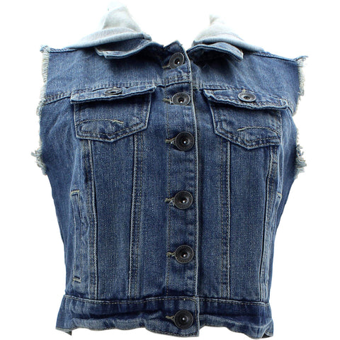 Women's Button Up Hoodie Vest