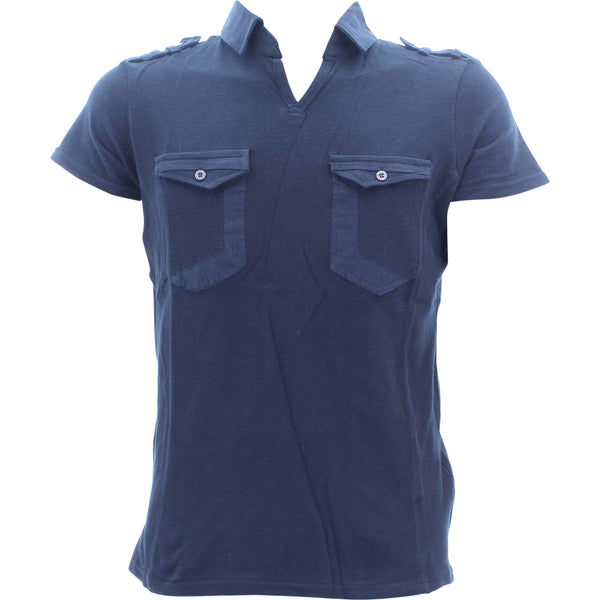 Repair - Men's Slub Pique Polos - Black - V.I.M. - 1