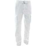 Pj Mark - Men's Belted Cargo Pants - White