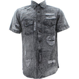 Imperious - Men's Denim With Rips Shirts - Black - V.I.M. - 1