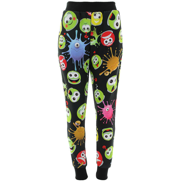 Kayden K - Women's Emoji Splat Joggers - Black - V.I.M. - 1