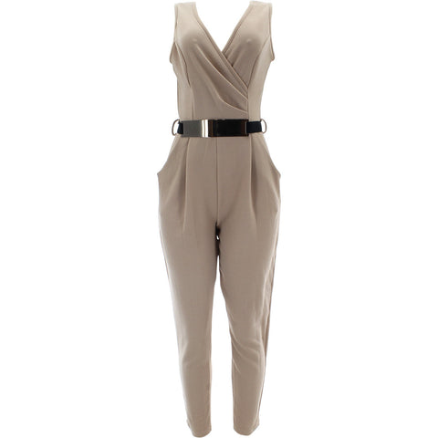 Women's Belted Gold Plate Jumpsuit