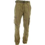 Pj Mark - Men's Belted Cargo Pants - Khaki - V.I.M. - 1
