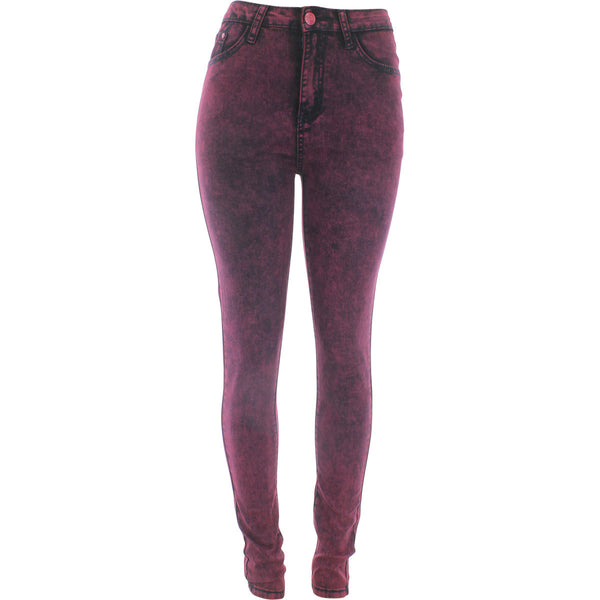 Vinizbena - Women's Highwaist Overdyed pants - Fuchsia - V.I.M. - 1