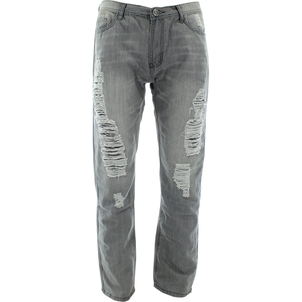 Brooklyn Xpress - Men's Denim With Rips pants - Grey - V.I.M. - 1