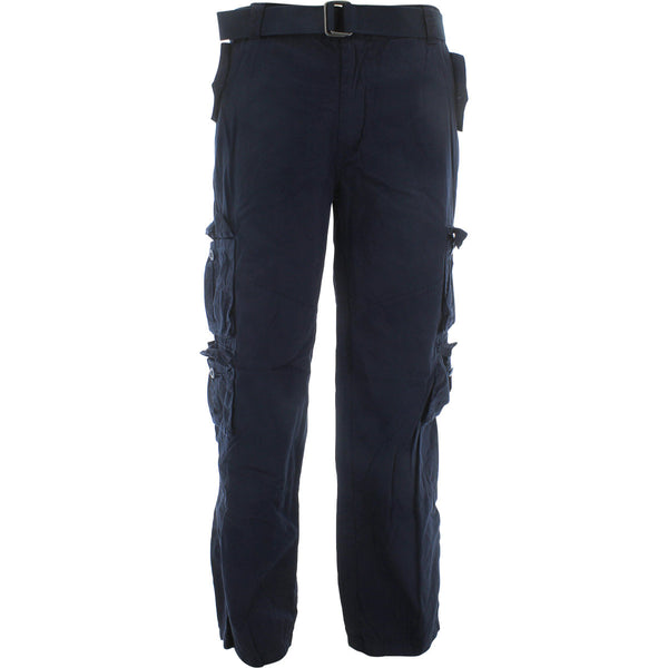 Swiss Cross - Men's Belted Cargo Pants - Navy - V.I.M. - 1