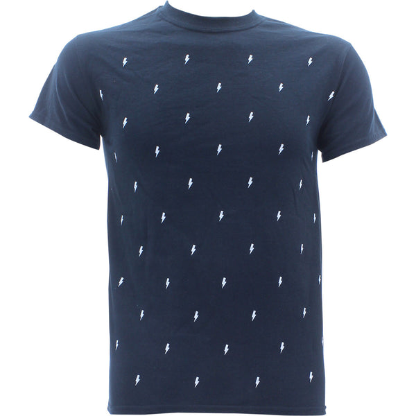 3Forty - Men's Lighting Bolt Short Sleeves T-Shirts - Black - V.I.M. - 1