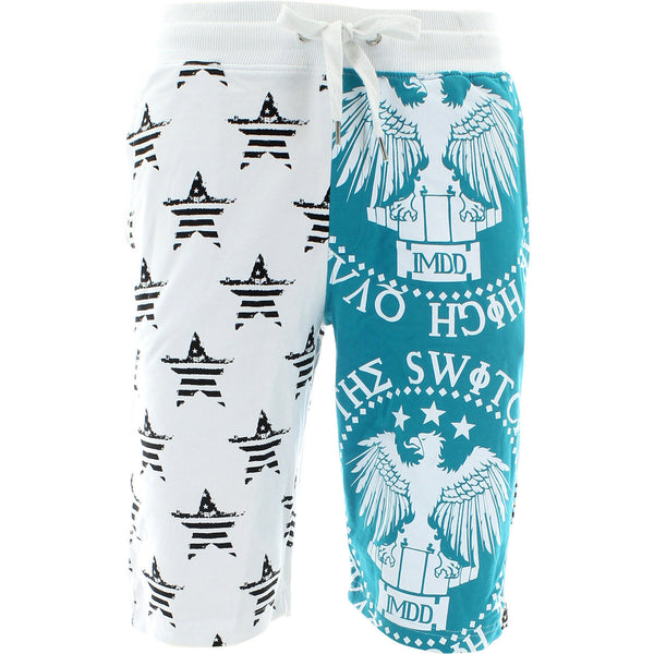Switch Remarkable - Men's F. Terry Star Stripe Money Shorts - Teal - V.I.M. - 1