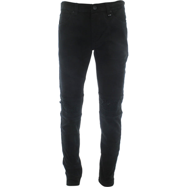 Kayden K - Men's Front Rips Block Knee pants - Black - V.I.M. - 1