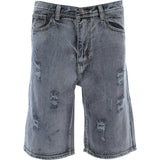 Ankor East - Men's Light Rips Denim Shorts - Grey - V.I.M. - 1