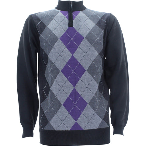 Men's Argyle 1/4 Zip Sweatshirts