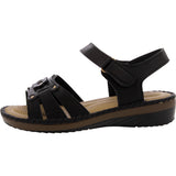 Golden Road - Women's Flower Comfort Sandals - Black - V.I.M. - 1