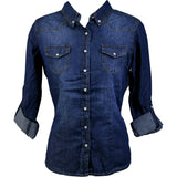 Highway Jeans - Women's Ls Denim Shirts - Dark/Wash - V.I.M.