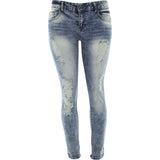 Highway - Women's Super Stretch Rips Cuff Bottom pants - Dark Blue - V.I.M. - 1