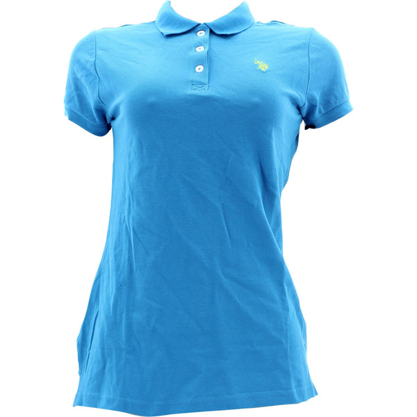 US Polos Assn. - Women's Small Horse Ladies Polos - Blue/Yellow - V.I.M. - 1