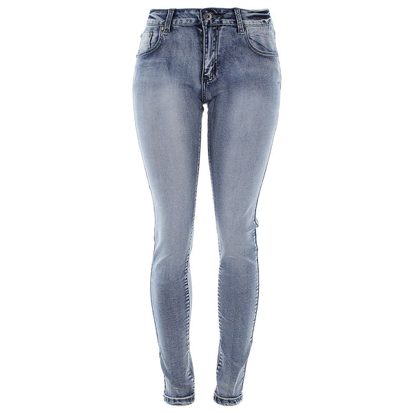 Bee & Ceci - Women's Basic Skinny pants - Medium Blue - V.I.M. - 1