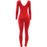 Vinid - Women's Basic Cat Jump Suit - Red - V.I.M. - 1