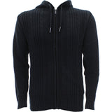 Deals Wholesale Corp. - Men's Cablezip Down Sweaters- Black - V.I.M. - 1