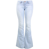 Ymi - Women's Super Soft Bell Bottom Jeans - Light Sand - V.I.M. - 1