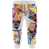 M. Rafi Sons Garments - Men's Aztec Allover Print Capri Joggers - White/Multi - V.I.M. - 1