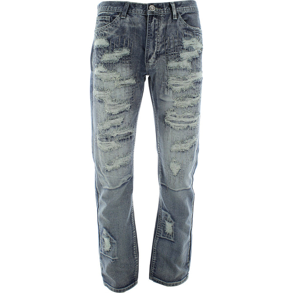 Brooklyn Express - Men's Medium Blast Rips Stitches pants - Blue - V.I.M. - 1