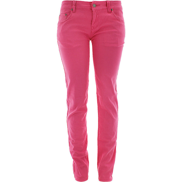 Jyny - Women's Basic Color Stretch Jeans - Hot Pink - V.I.M. - 1