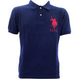 Us Polo Assn. - Men's Big Pony Pique Polo - Navy/Red - V.I.M.