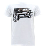 252 Apparel - Men's Black Foil Flag Eagle T-Shirts - Black - V.I.M. - 1