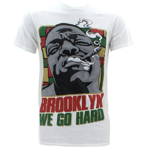 Delta Pro Weight - Men's Short Sleeves Big Brooklyn Go Hard T-Shirts - White - V.I.M. - 1